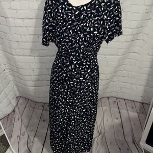 NWT - Liola Navy Geometric dress with jacket - 12